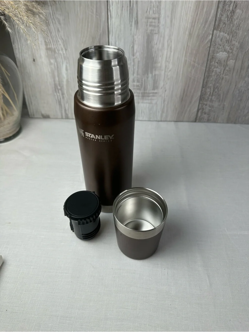 Stanley Brown Unbreakable Vacuum Bottle with Stainless Trim - Picture 2 of 12